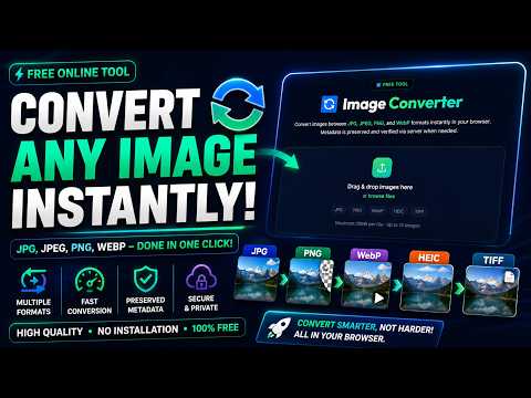 Image Converter Online Free — HEIC to JPG, PNG to WebP (Metadata Kept)