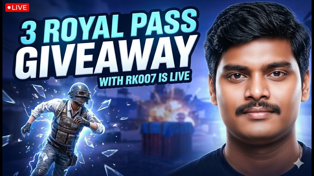 RoyalPass Giveaway BGMI Live Telugu Stream| RK007 GAMING 