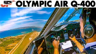 OLYMPIC AIR Q-400 to Athens🇬🇷 + Walkaround - Cockpit Presentation