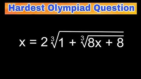 Math Olympiad | A Nice Radical Problem | Find the Value of x