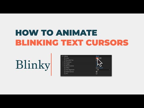 How to add a blinking text cursor in After Effects with Blinky