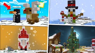 20+ CONSTRUÇÕES HACKS de NATAL em 10 MINUTOS - MINECRAFT SURVIVAL 1.20