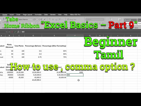 Easily Format Numbers & Adjust Decimals in Excel – The Basics Tamil | Part 9