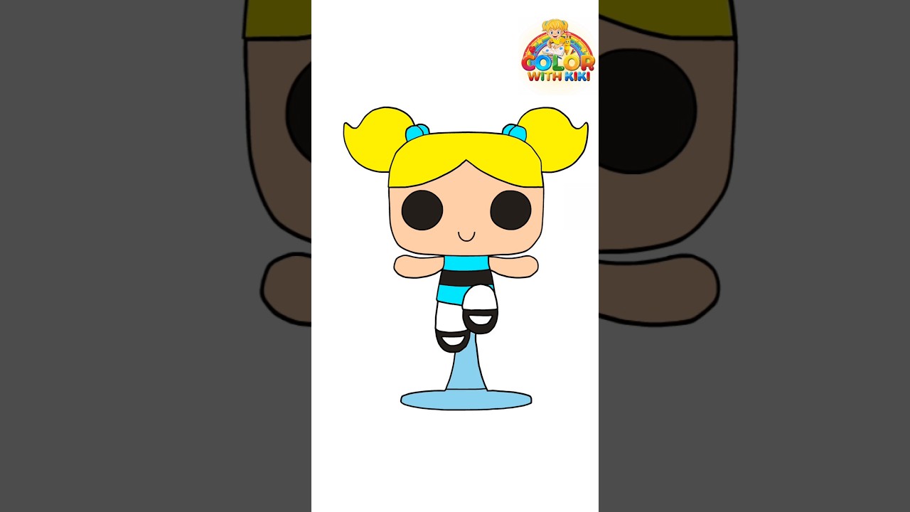Learn to Draw The Powerpuff Girl Bubbles - Drawing and Coloring Tutorial for Kids