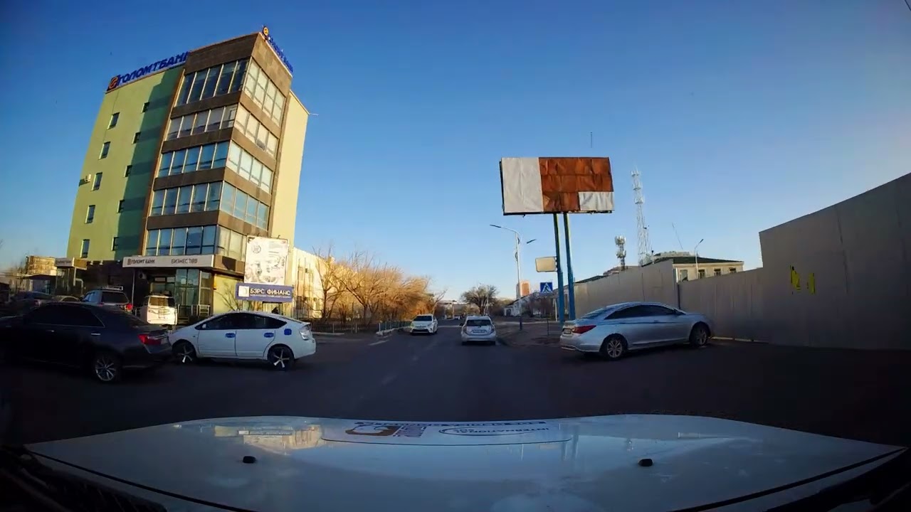 Driving through Dalanzadgad (DZ), South Gobi, Mongolia, February 2025