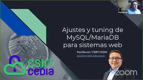 Webinar  Ajustes y Tunning de MYSQL MariaDB para sistemas Web