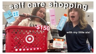 TARGET SELF CARE SHOPPING WITH MY LITTLE SISTER 🛍️🛒 haul and vlog!