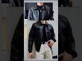 🔥Black LEATHER JACKET For Men UNDER 500₹ 🤑 #mensfashion #jacket #shorts