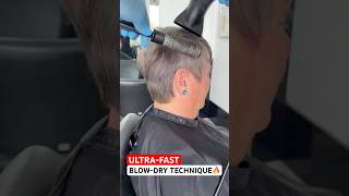 ULTRA-FAST SHORT HAIRCUT BLOW-DRY TECHNIQUE: Complete Tutorial Linked Below! 🔥🔥🔥