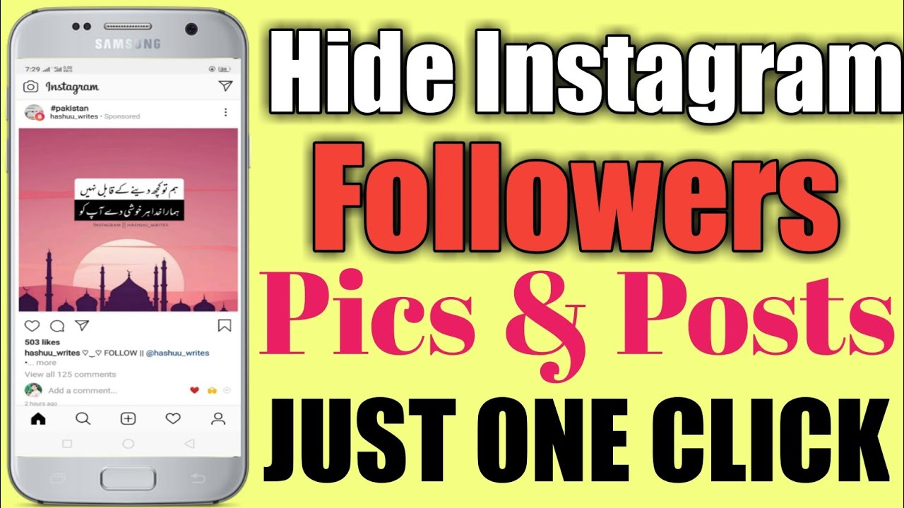 how-to-hide-instagram-post-pics-and-followers-youtube