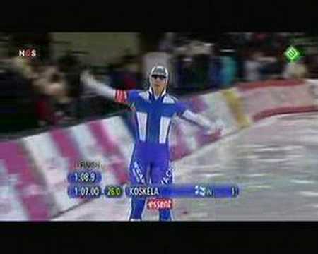 World Record Speedskating, 1000m , P. Koskela 1:07.00