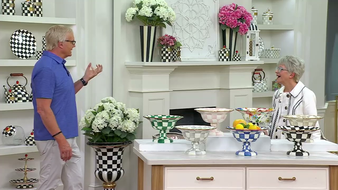 MacKenzie- Childs 5 Cup Large Compote Serving Bowl on QVC