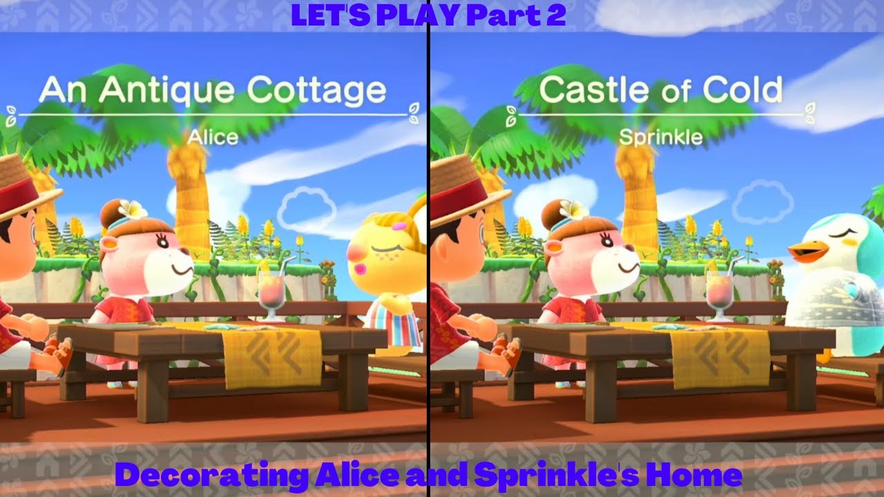 LET'S PLAY Animal Crossing Happy Home Paradise DLC Decorating ALICE'S and SPRINKLE'S Home