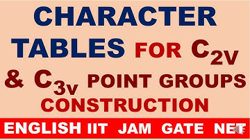 (ENGLISH) CHARACTER TABLES FOR C2V & C3v POINT GROUP  CONSTRUCTION USING GREAT ORTHOGONALITY THEOREM