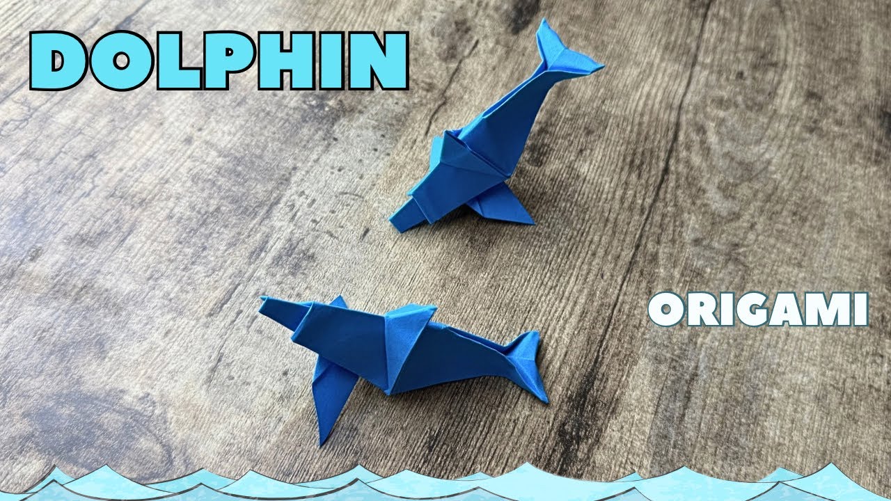 ORIGAMI DOLPHIN EASY ORIGAMI WORLD TUTORIAL | HOW TO MAKE ORIGAMI DOLPHIN FROM PAPER