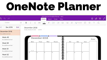 Como criar calendário no OneNote?