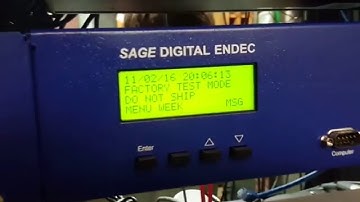 SAGE Digital ENDEC - Factory Test Mode?