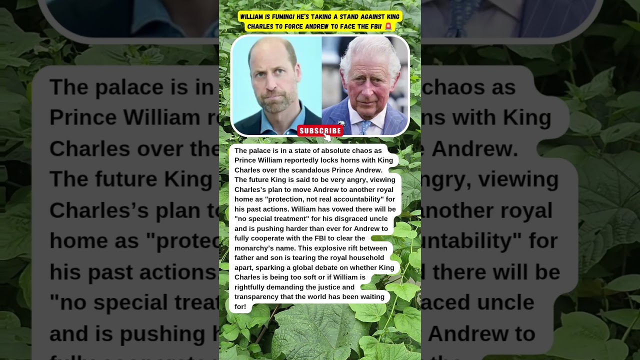 ROYAL WAR! WILLIAM DEFIES KING CHARLES OVER FBI! 👑💣 