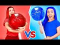 GIANT VS SMALL FOOD CHALLENGE|| Eating Only One Color For 24 Hours! by 123 GO!GOLD