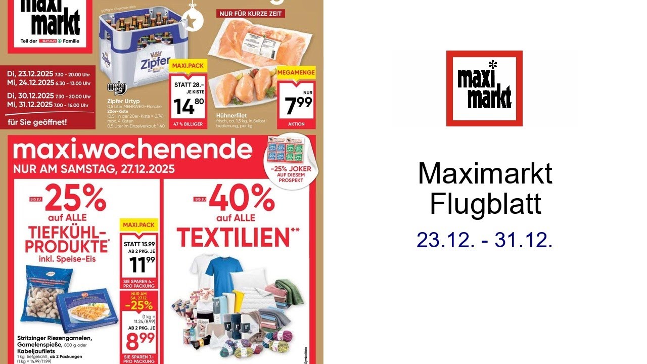 Maximarkt Flugblatt 23.12. - 31.12.