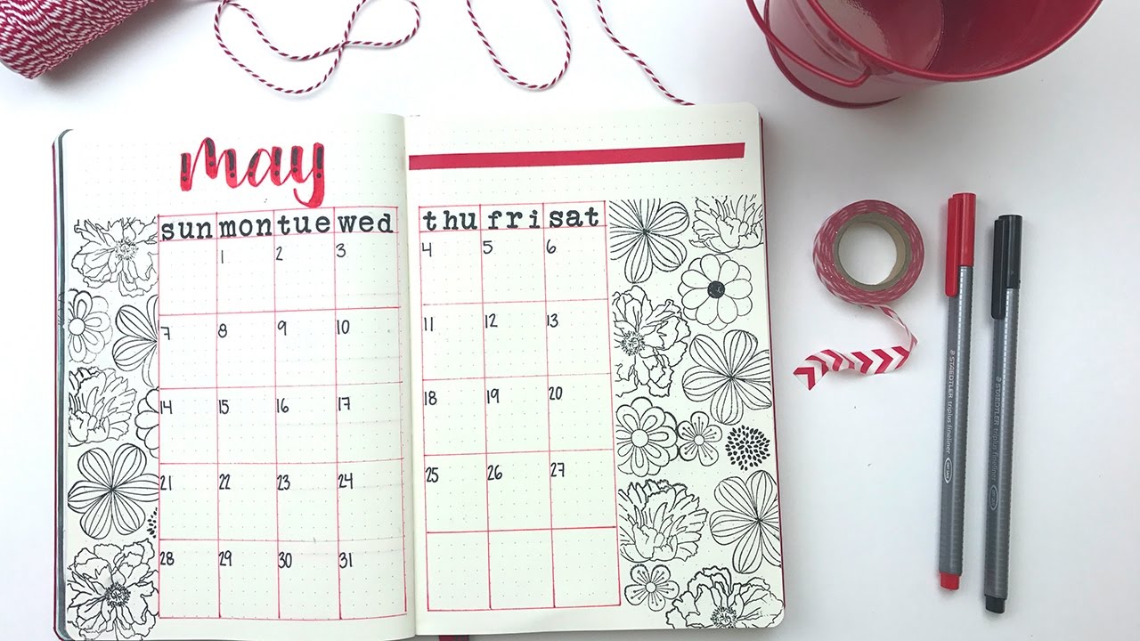 Bullet Journal Calendar Printables Planner Bullet Journal Journal ...