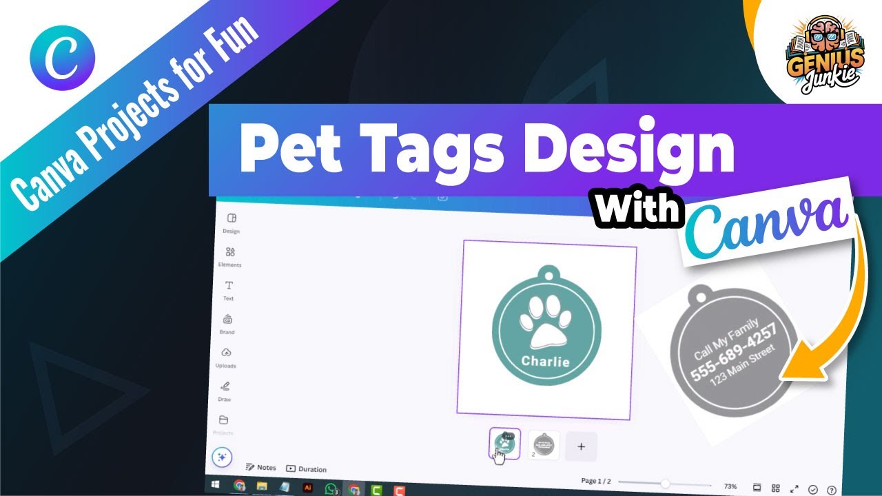Create Custom Pet Tags with Canva: Easy DIY Tutorial