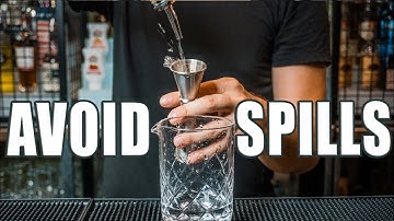 ジガーを使うときにこぼれを防ぐ方法