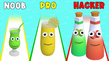 NOOB vs PRO vs HACKER ~ Juice Run Gameplay All Levels DFG56JGH