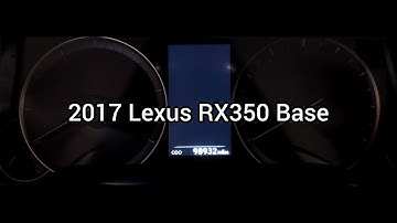 Lexus - RX350 - 2017 - Base: Gauge Cluster Startup Sequence