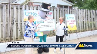 Record Hoosier Lotto Jackpot sparks celebration