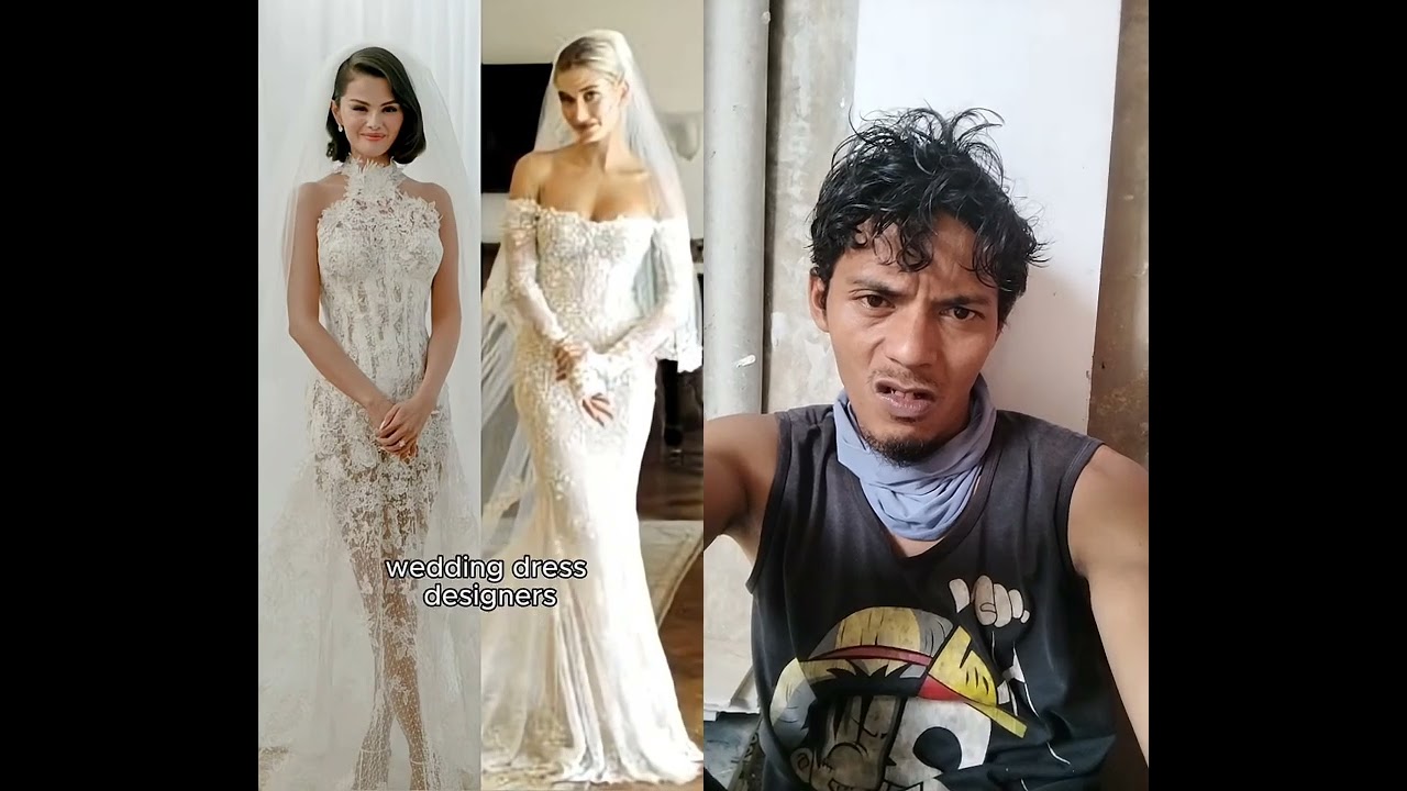 comparing selena &hailey's wedding 