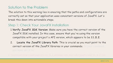 Resolving JavaFX Warning: Loading FXML Document with a Mismatch in API Versions