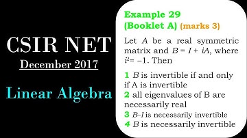 CSIR NET MATHEMATICS | Linear Algebra | Result, Counter Example & Solution of Real Symmetric Matrix