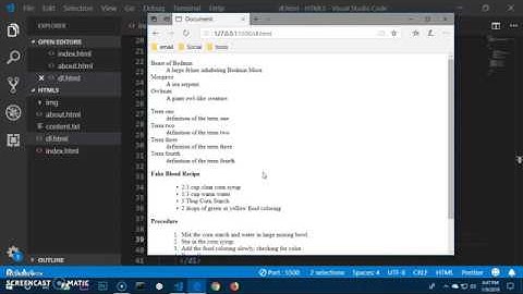 HTML 5 Tutorial (definition list - nested ) #4