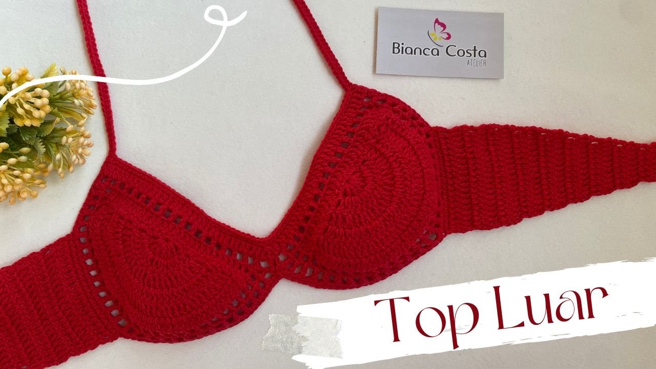 Top de Crochê Meia Lua