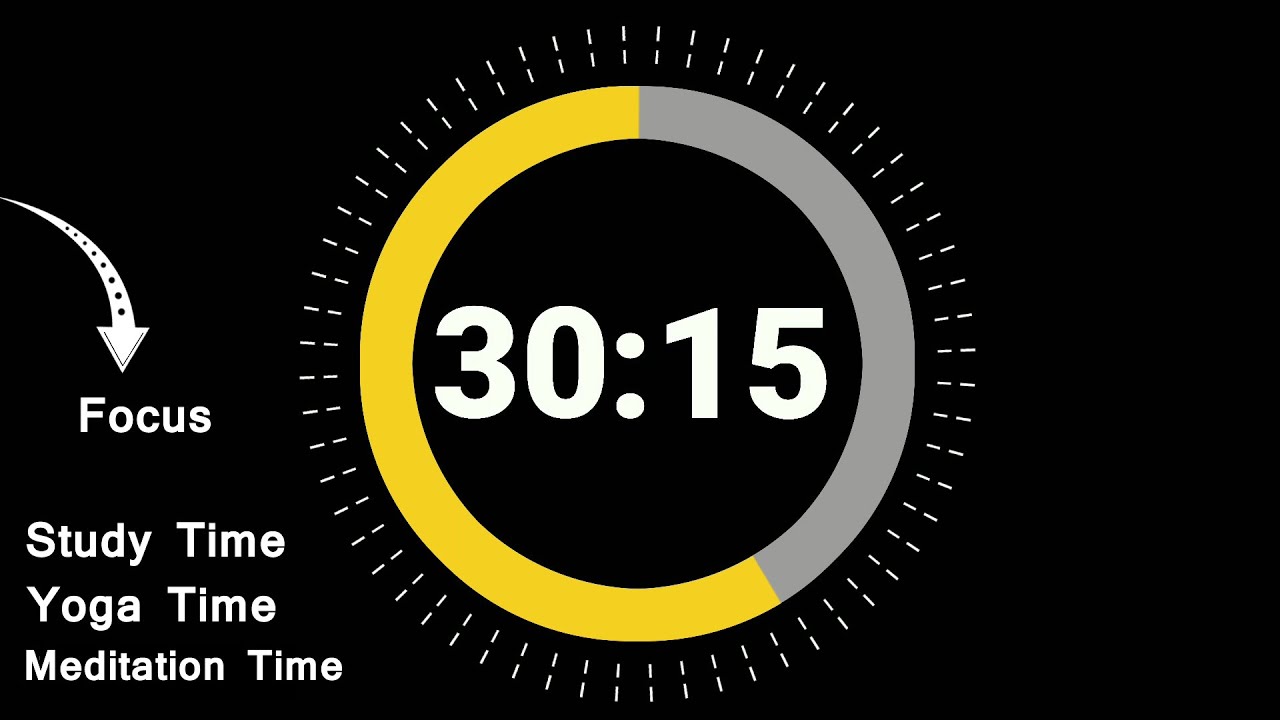 30 Minute 15 Second Timer Countdown 🔔 || Study Time || Deep Focus ...