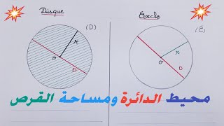 أحسن طريقة لحساب محيط الدائرة ومساحة القرص.