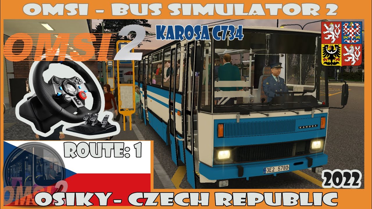 OMSI 2 (2022) - Osiky: 1 - (Karosa C734) Logitech G29 (Czech Republic)