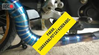 Suara knalpot cat racing di r15 v2 Knalpot r15v2 suara gahar Knalpot tipe jaring Merk CAT suara oke