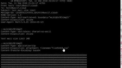 Test postfix message mailbox size limit using mail client CLI mutt