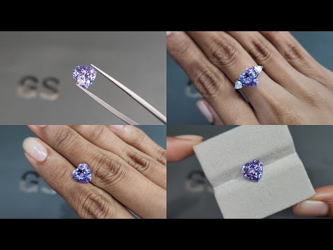 Tanzanite heart shape 2.96 carats, Tanzania Video  № 1