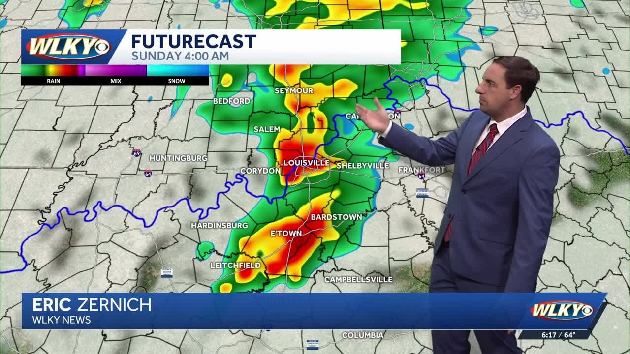 Showers overnight then some flurries Sunday into Monday - YouTube