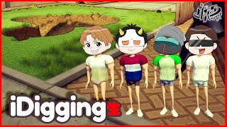 4人で家の庭掘ってやべえ宝物を見つける【iDigging】