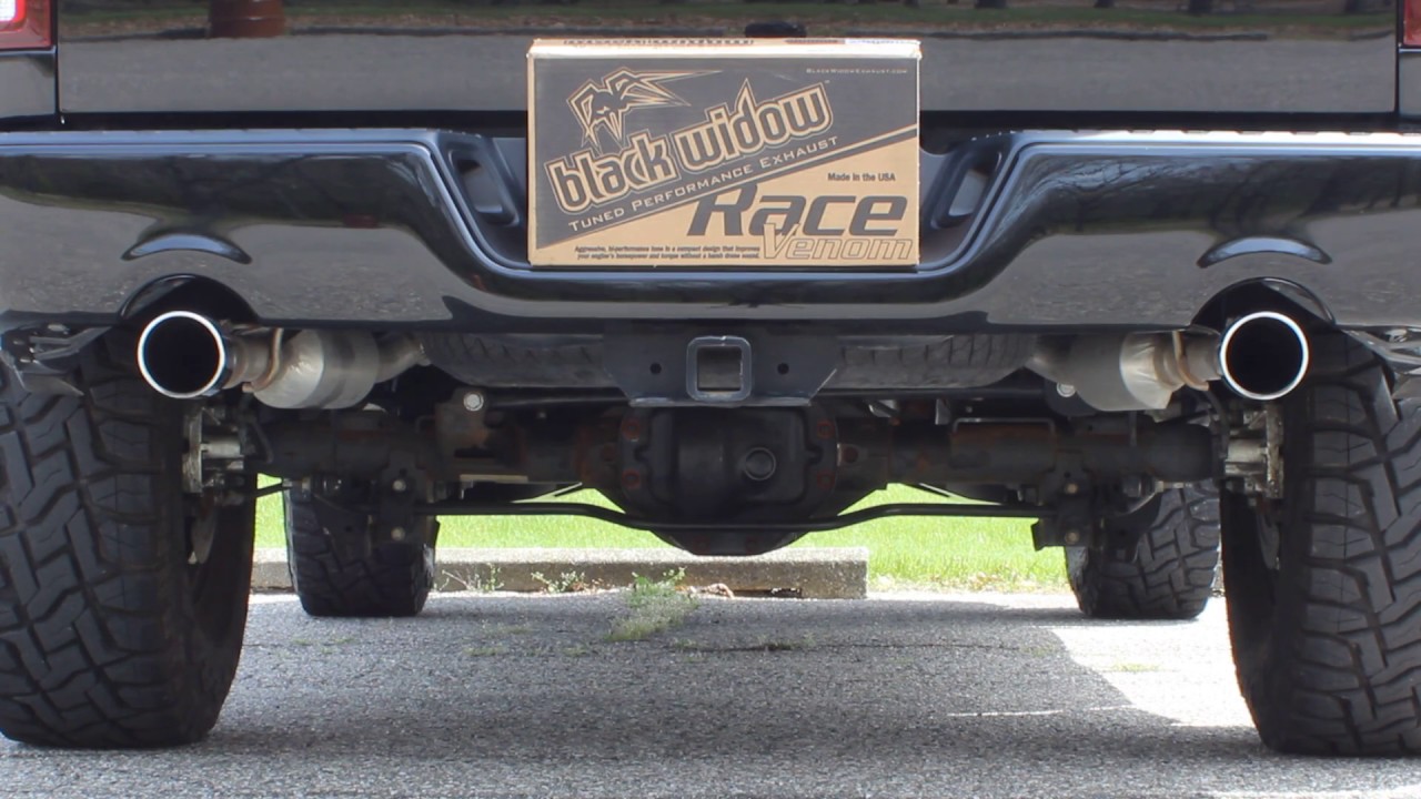Black Widow Exhaust Race Venom Ram1500 Hemi 5.7 Rev - YouTube