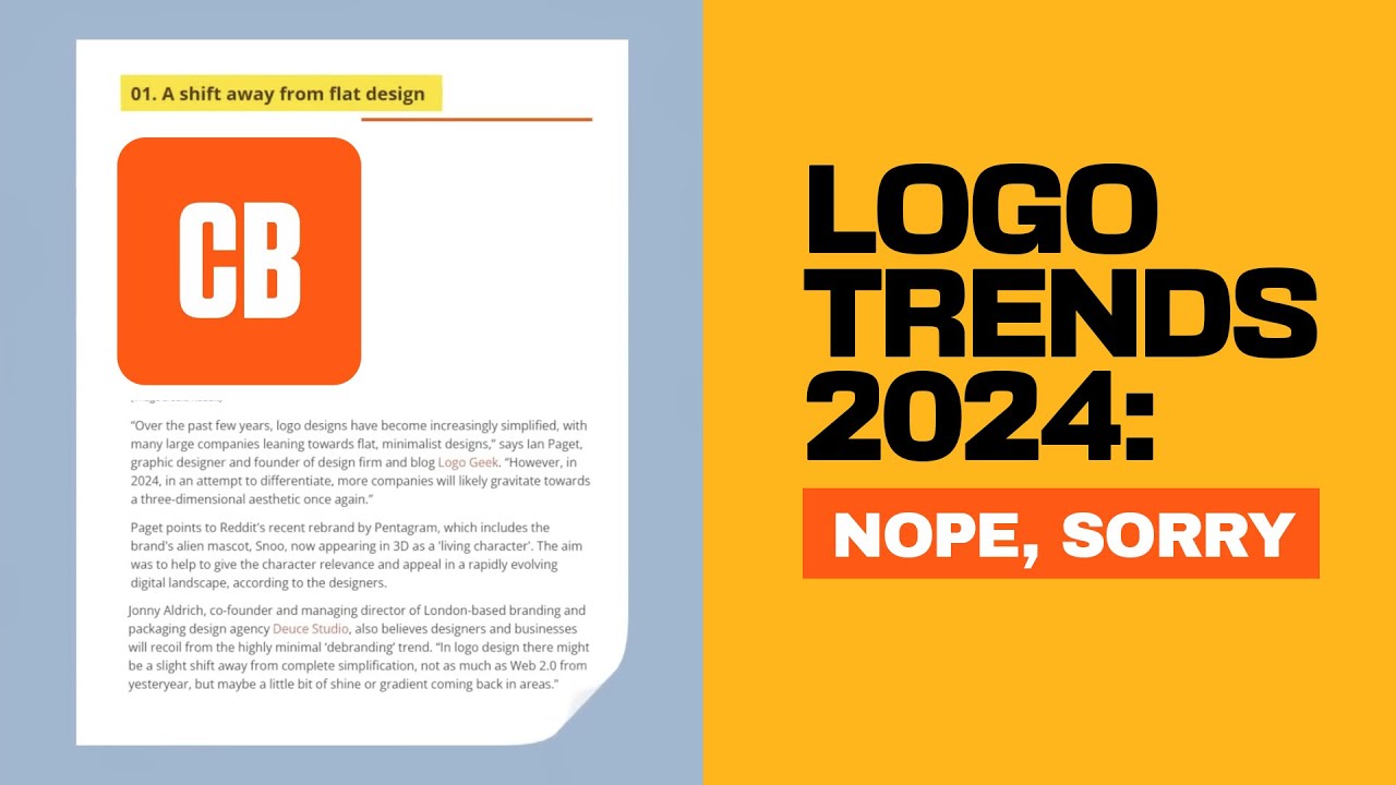 I DON'T Agree With Creative Bloq's New Article (Logo Trends 2024)