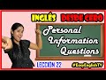 Leccin 22 personal information questions  ingls desde cero con easyenglishtv 