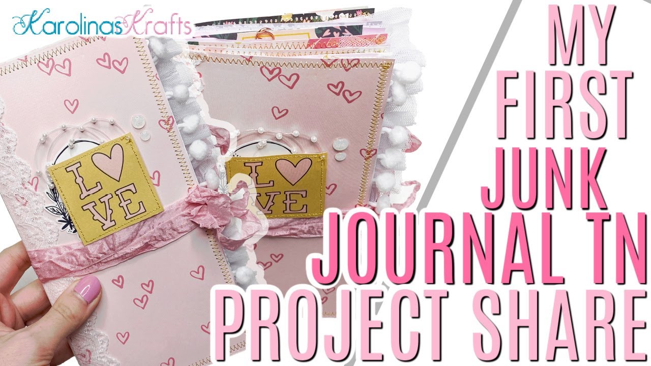 My First Travelers Notebook Junk Journal Flip Through, Valentines Day Junk Journal