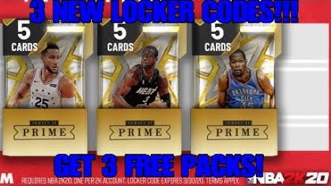 3 *NEW* LOCKER CODES FOR NBA 2K20 MyTeam! GET 3 FREE PACKS RIGHT NOW!!! CHANCE AT OPALS!