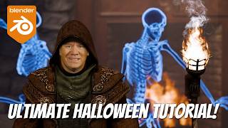 STOP Buying Props! 🤯 The $0 BLENDER Trick for Insane Halloween Projections!