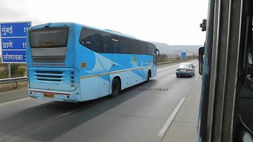 MSRTC SHIVNERI BUS ON MUMBAI PUNE EXPRESSWAY